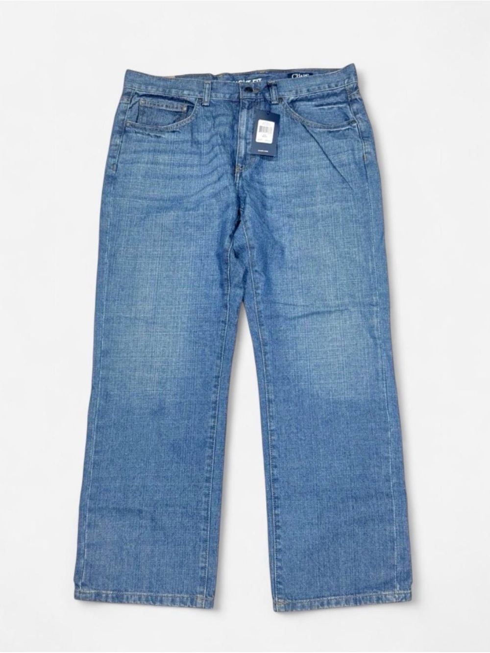 Chaps Men Relaxed Straight Jeans in Medium Blue